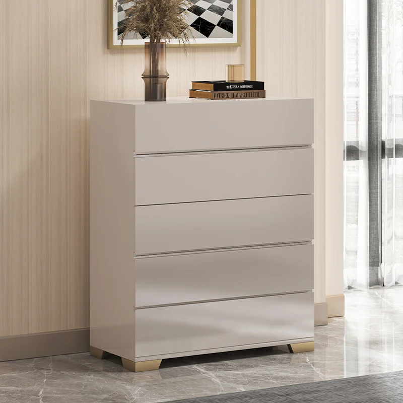 

Light luxury solid wood chest of drawers, storage cabinet, living room, entrance cabinet, Italian minimalist bedroom storage