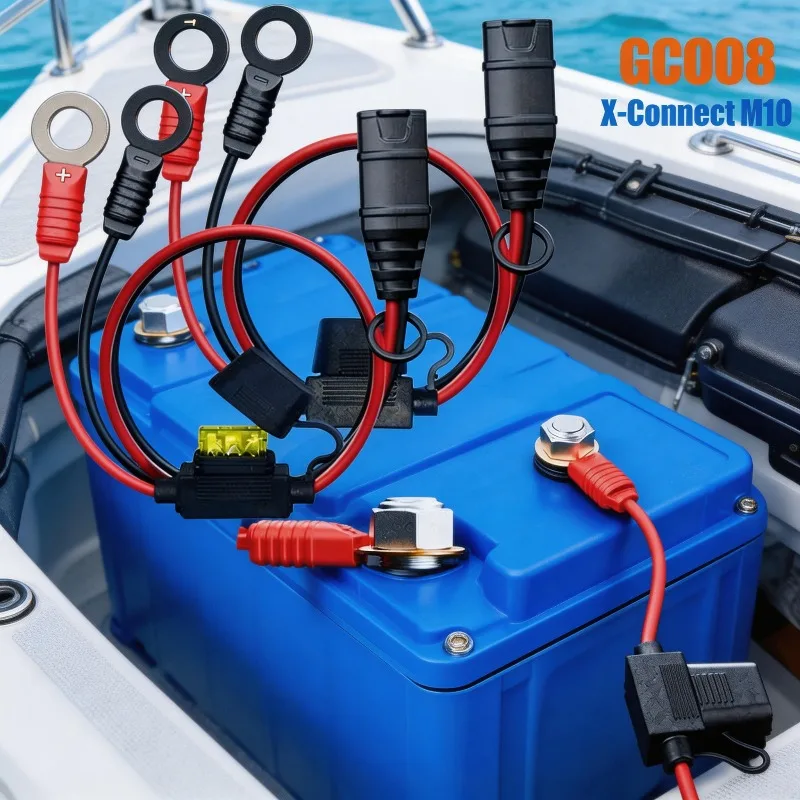 

Кабель-разъем для быстрой зарядки автомобиля, 1/2 шт., силиконовый кабель M10/M6 для NOCO GC008, кабель X-Connect, разъем с кольцевым терминалом M10