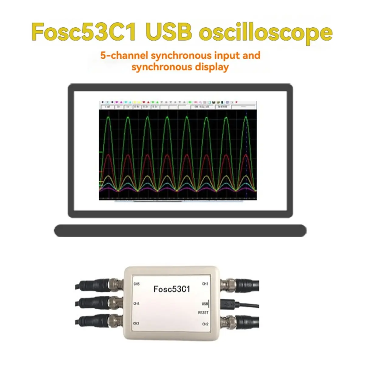 2026new-fosc53c-1m-usb-oscilloscope-5-channel-synchronous-input-laboratory-electrical-repair-automotive-handheld-oscilloscope