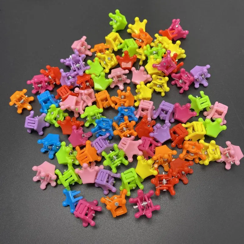 1set Mädchen Niedliche Erdbeere Haar Clips Sterne Crown Blume Kleine Haar Klaue Clip Für Kinder Baby Mini Kaninchen Haarnadel kawaii Acessories – Detail 4