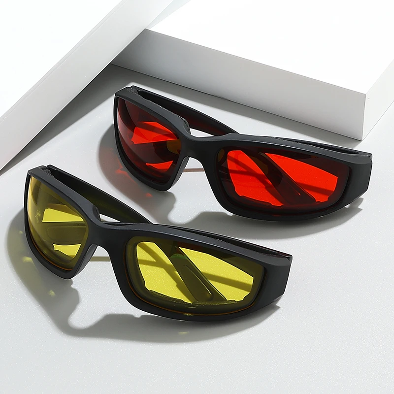 الملونة ركوب النظارات الشمسية النساء الرجال عالية الجودة الرياضة نظارات في الهواء الطلق ركوب الدراجات نظارات شمسية سيدة رجل UV400 نظارات واقية