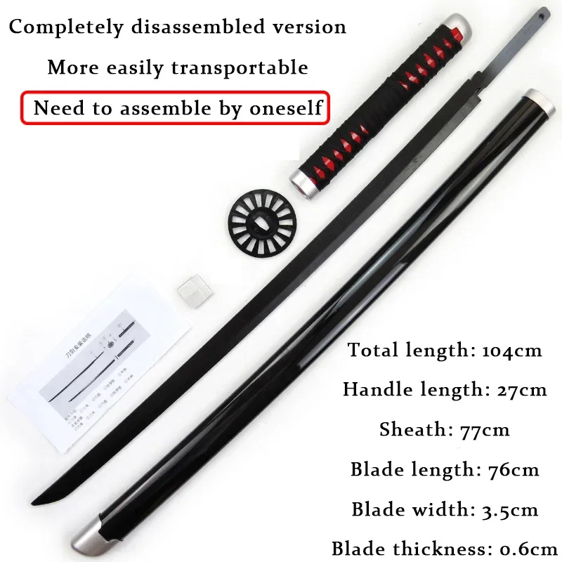 104CM DIY Self-Splicing Demon Slayer Katana ABS Cosplay Hashira Prop Kochou Shinobu Sword Giyuu Weapon Kyoujurou Safety Toy Boys