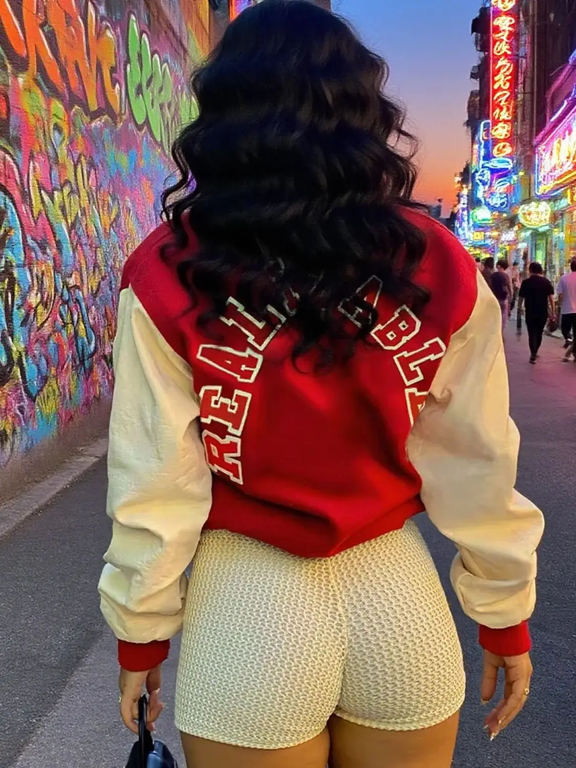 

Weird Puss униформа куртка женская с вышивкой букв в стиле пэчворк кожаные рукава на пуговицах повседневная уличная одежда спортивное базовое укороченное пальто