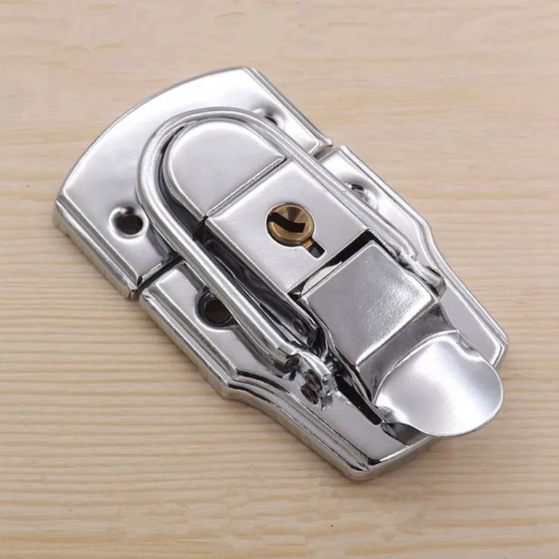 High Quality Chrome Toggle Latch Lock with Key Metal Hasp Buckle for Tool Box Case Suitcase Tool Hardware