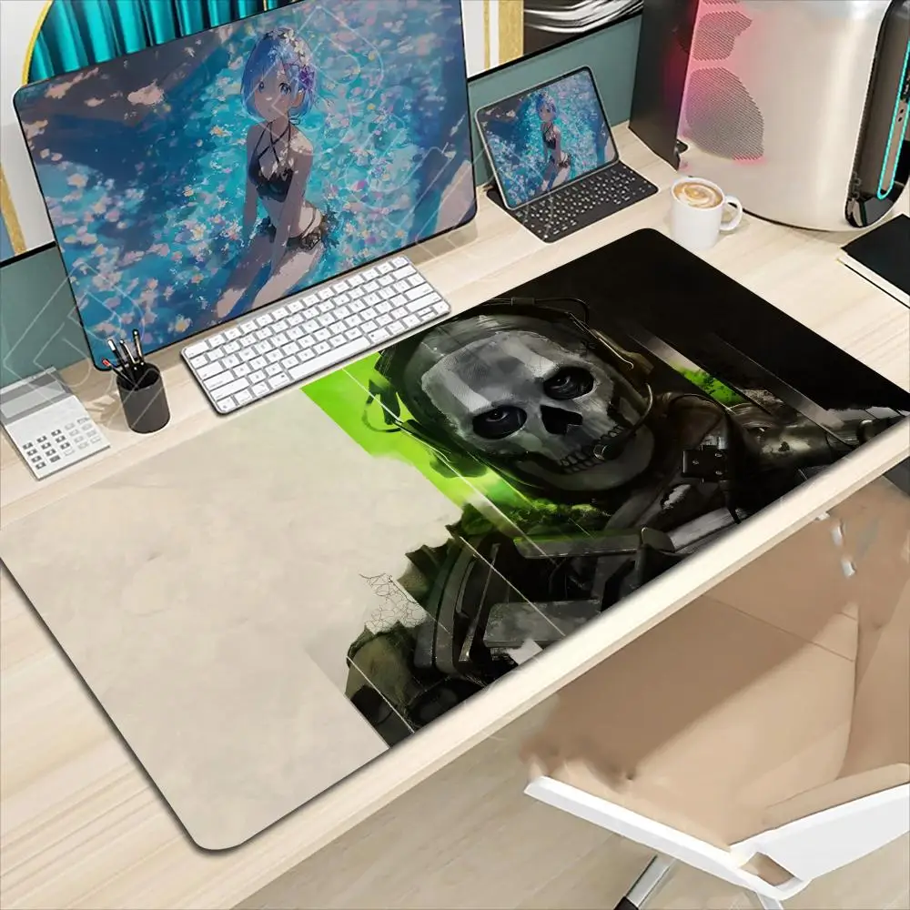 

Большой коврик для мыши, тактический солдатский дизайн, нескользящий настольный коврик, игровой аксессуар, прошитые края, идеально подходит для дома и игр