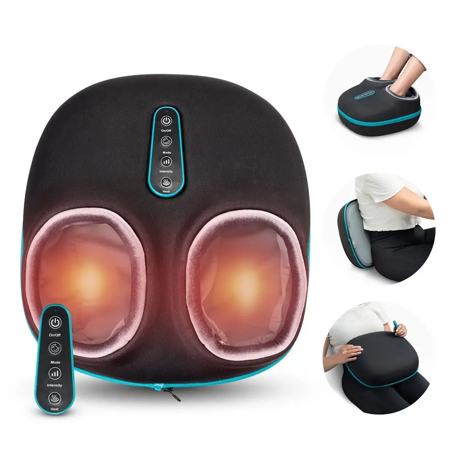 

Shiatsu Foot and Back Massager with Heat, Foot Warmer Heating Pad for Circulation and Pain Relief, Plantar Fasciitis, Adjustable