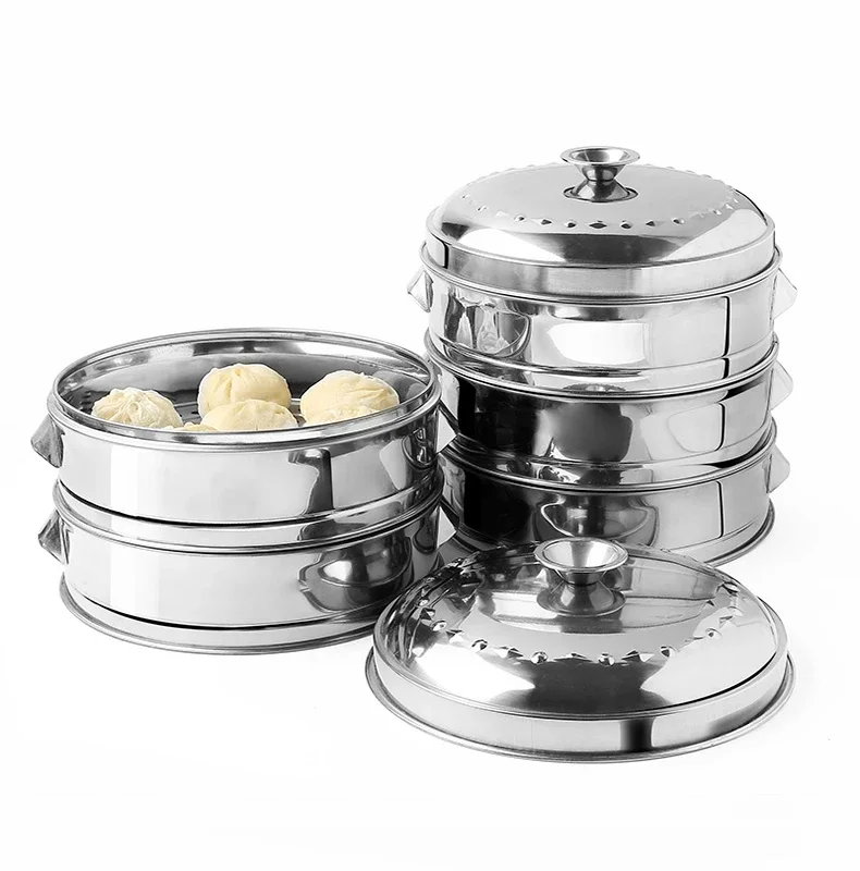 

Stainless Steel Steamer fish steamed stuffed bun Rack Kitchen Tools Multilayered Insert With Holder instant pot steamer basket