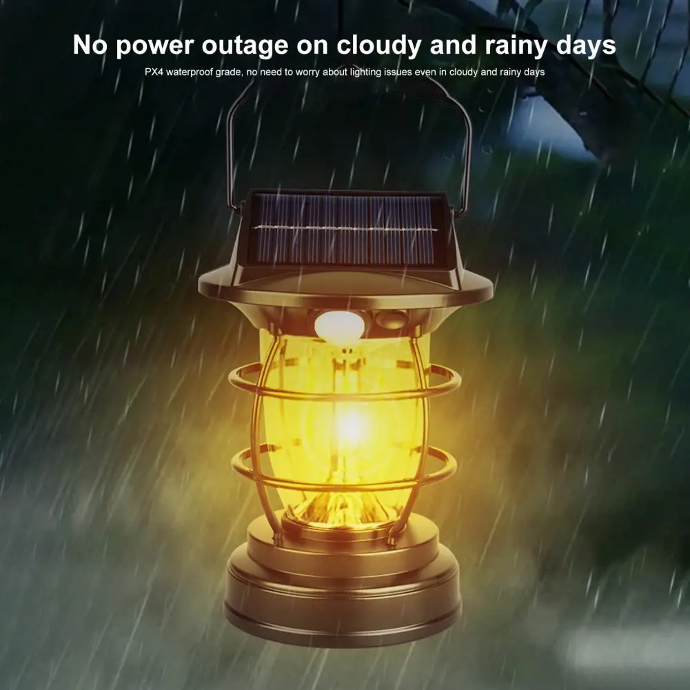 Solar Hanging Lantern Camping Light with Handle High Brightness IP65 Waterproof Motion Sensor Solar Powered Tent Lamp LED Light