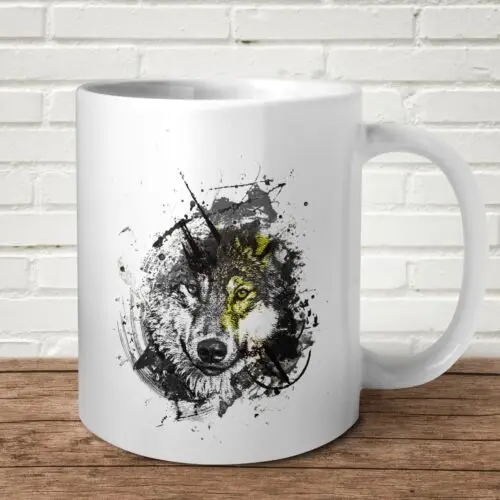 Wolf Mug Funny Offensive Birthday Gift Present Alternative Darkness Art Cup