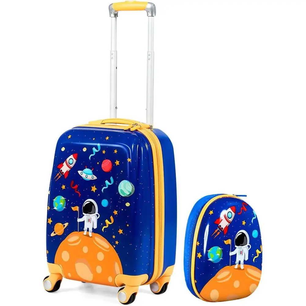 

Kids Lage Set, 12" & 18" Kids Carry On Lage Set, Multi-directional Wheels Suitcase, Large acity Rolling Trolley Suitcase, Git or