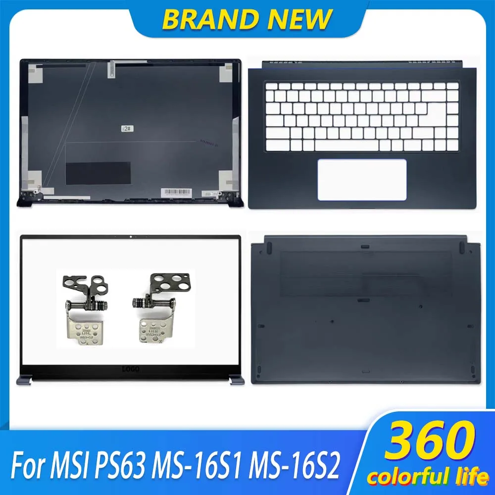 95% nuevo para MSI PS63 MS-16S1 MS-16S2 Prestige 15 A10 MS-16S3 16S6 LCD contraportada bisel frontal bisagras de reposamanos carcasa inferior