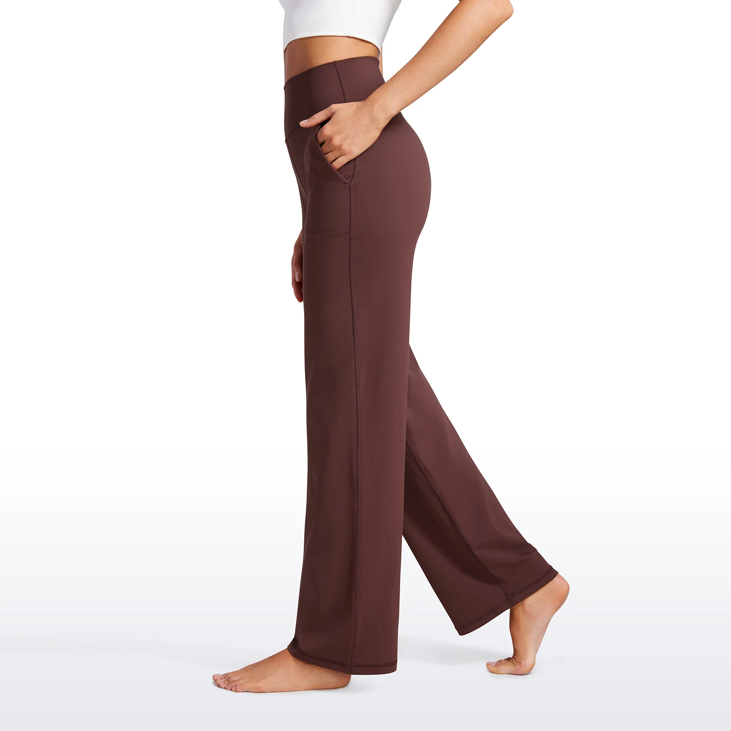 CRZ YOGA Womens Butterluxe High Waist Wide Leg Pants with Pockets 31\