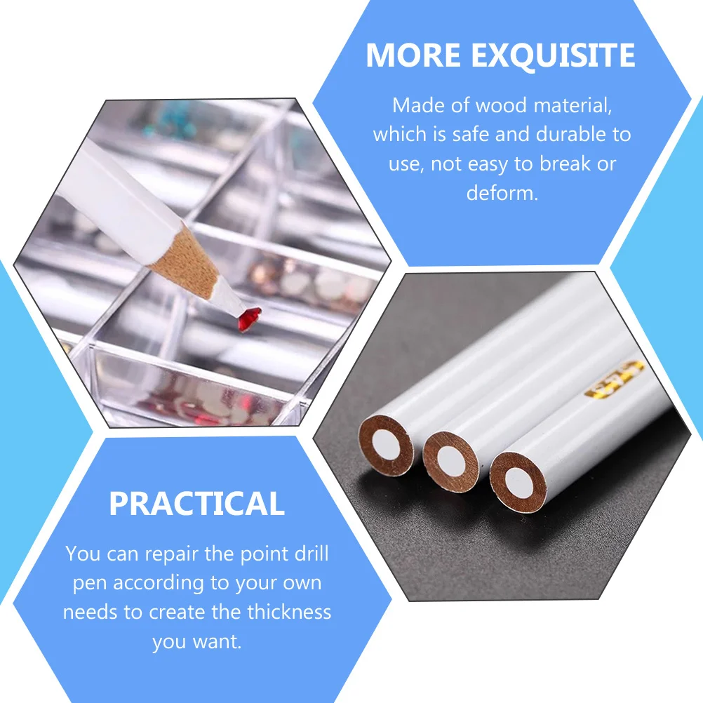 

12Pcs Nail Dotting Pen Rhinestones Picker Manicure Dotting Tools DIY Nail Art Wax Pencil Gems Rhinestones Picker