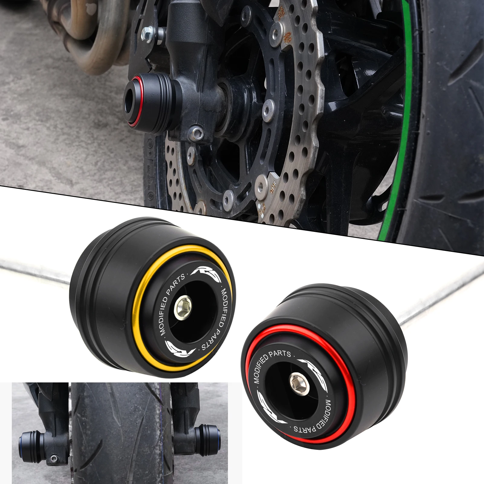 

For Aprilia RS660 RSV4 RS457 TUONO660 Factory 2009-2025 2026 Motorcycle Front Rear Wheel Fork Slider Axle Crash Protector