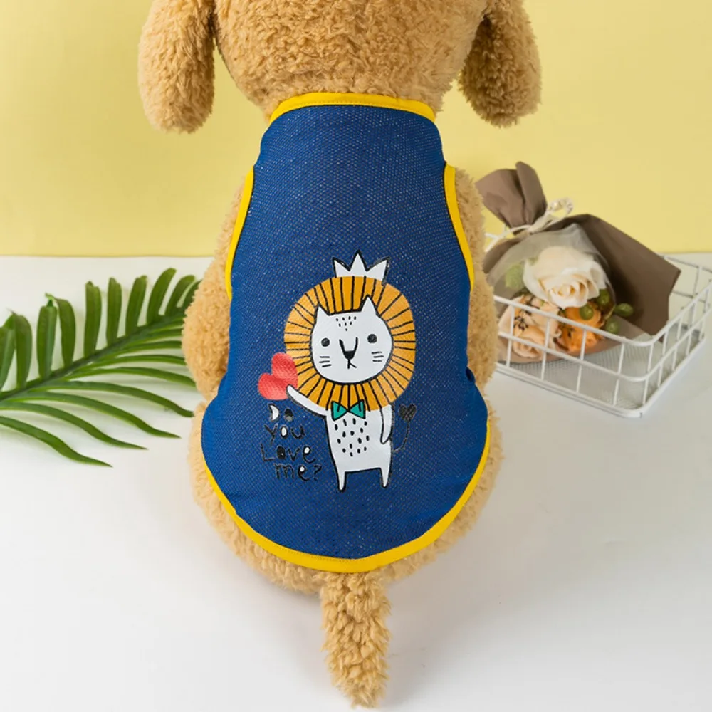 

2023 Cute Cool Polyester Fibre Soft Puppy Vest Cat T-shirt Cat Costume Dog Clothes