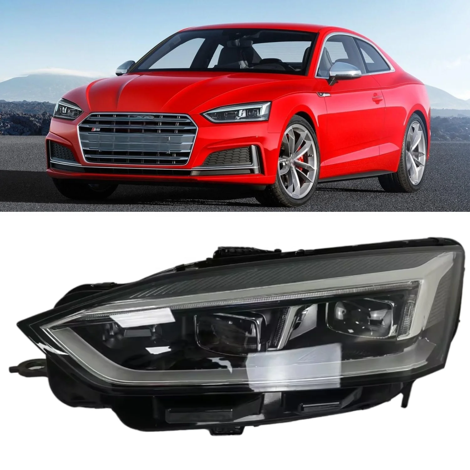 A5 2018-2020 LED Front Headlight Assembly Plug and Play Auto Lighting System OEM 8W6941773D 8W6941774D