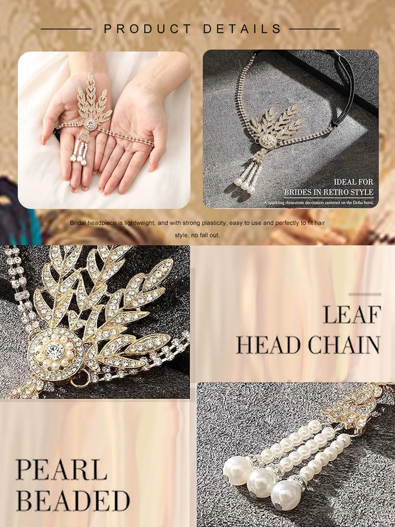 4PCS 1920s Great Gatsby Accessories Set, Flapper Costume Accessories Roaring 20s Accessories for Women Flapper Headpiece