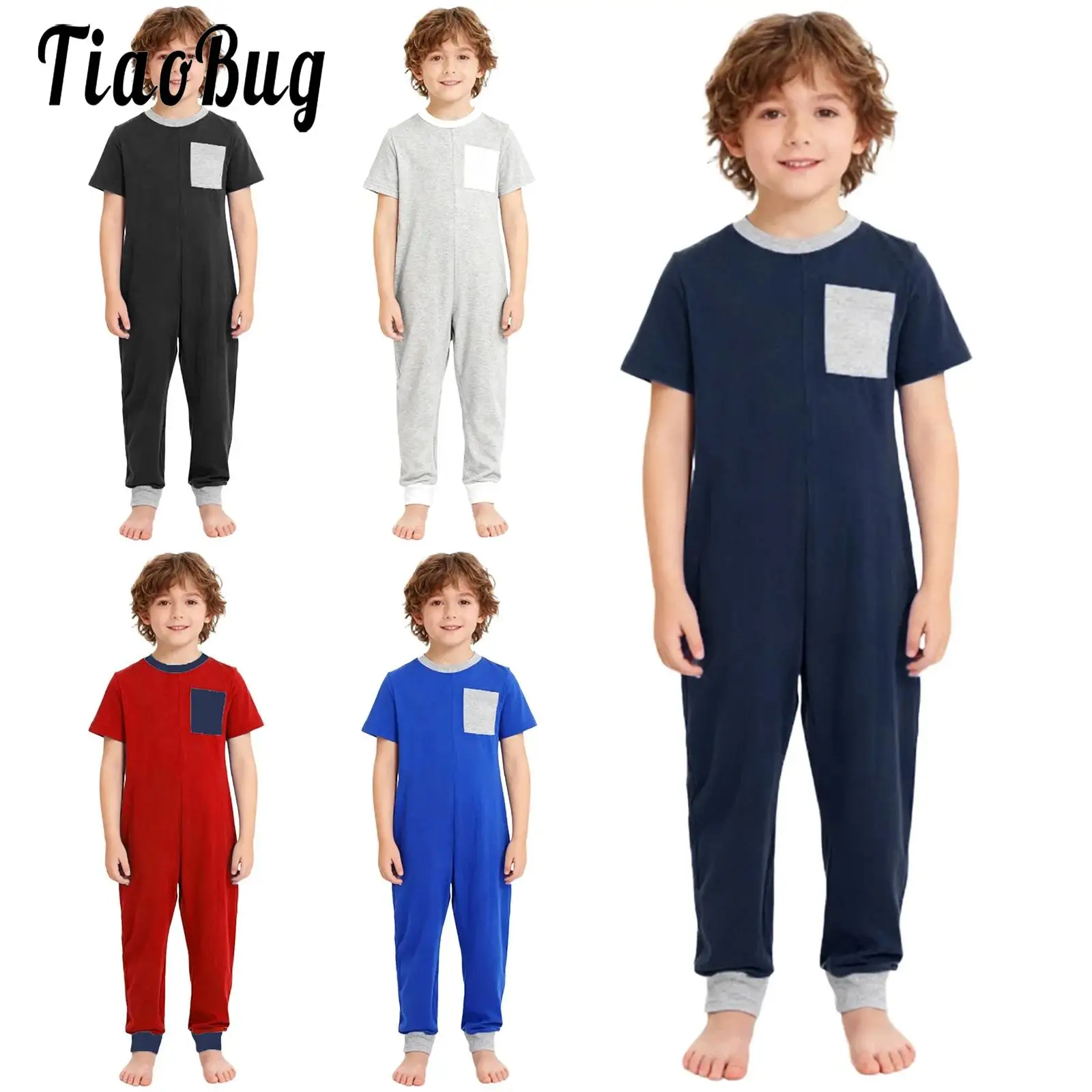 

Kids Adaptive Clothing for Boys Girls Special Needs Autism Sensory Jumpsuit Anti-Strip Romper with Back Zipper Casual Lingerie
