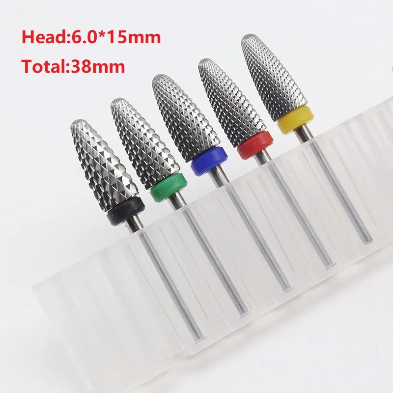 1Pcs Nieuwe ~ Frezen Hardmetalen Nail Boor 3/32 "Rotary Burr Bits Voor Manicure Elektrische Nagel Boor accessoires