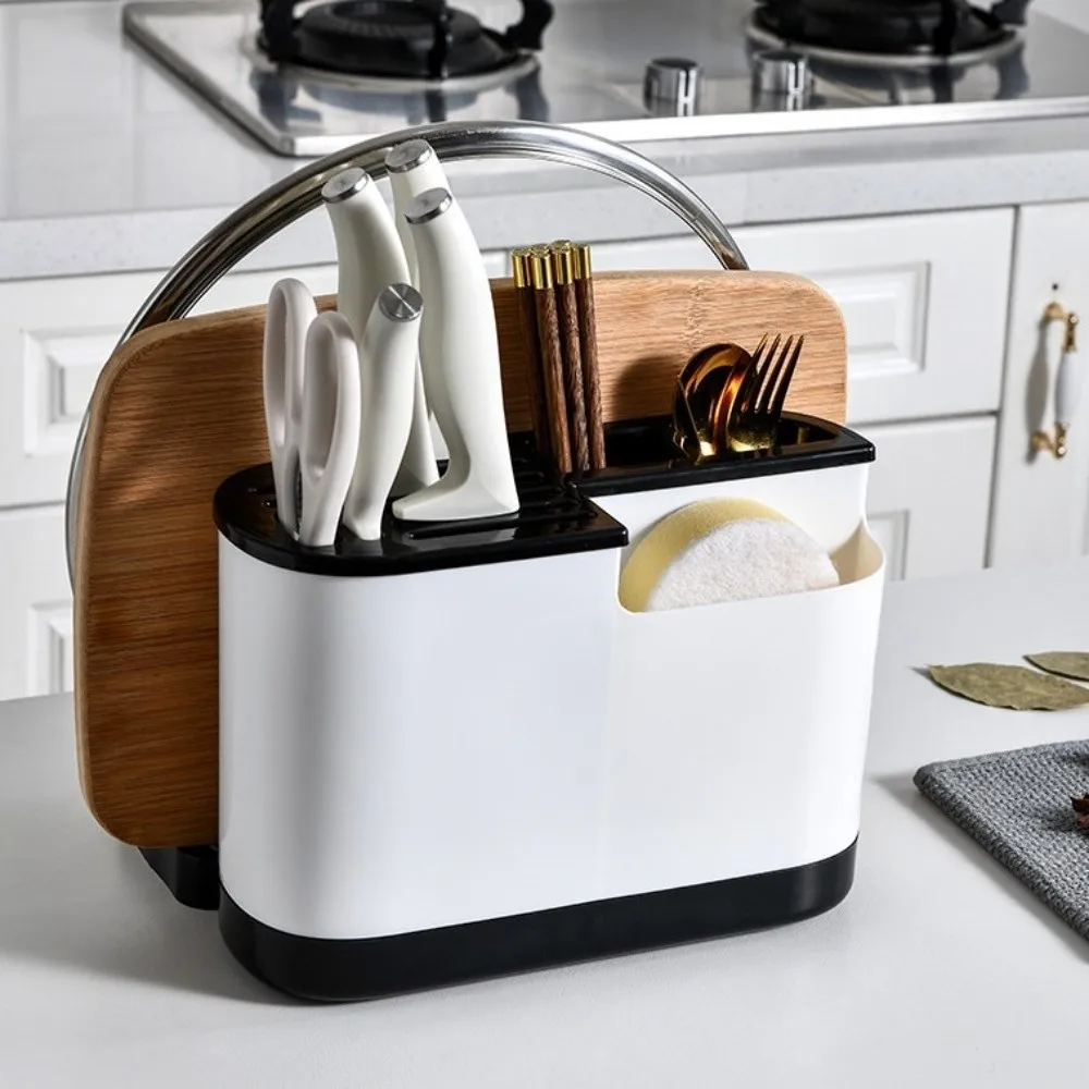 

Вместительный многофункциональный органайзер для кухонных приборов, водонепроницаемый, экономящий место, со встроенным дренажем, подставка для палочек, устойчивый