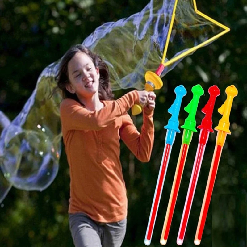 1Pc 42cm Bubble Stick Big Bubble Wand Outdoor Game for Toddler Handhold Bubble Maker Children’s Bubble Toy Summer Favor Set