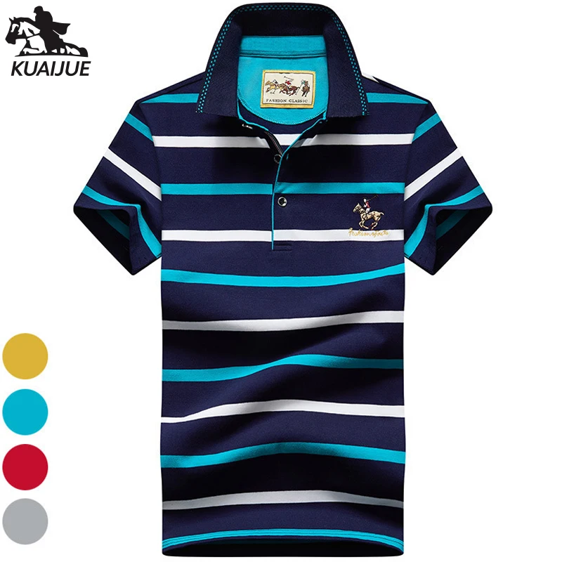 Polo de manga corta para hombre, camisa informal con cuello levantado, de negocios, de alta calidad, a la moda, novedad de verano, 8636