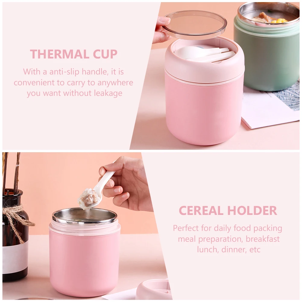 

Stainless Steel Soup Cup Picnic Food Containers Jar for Hot Portable Cereal Lunch