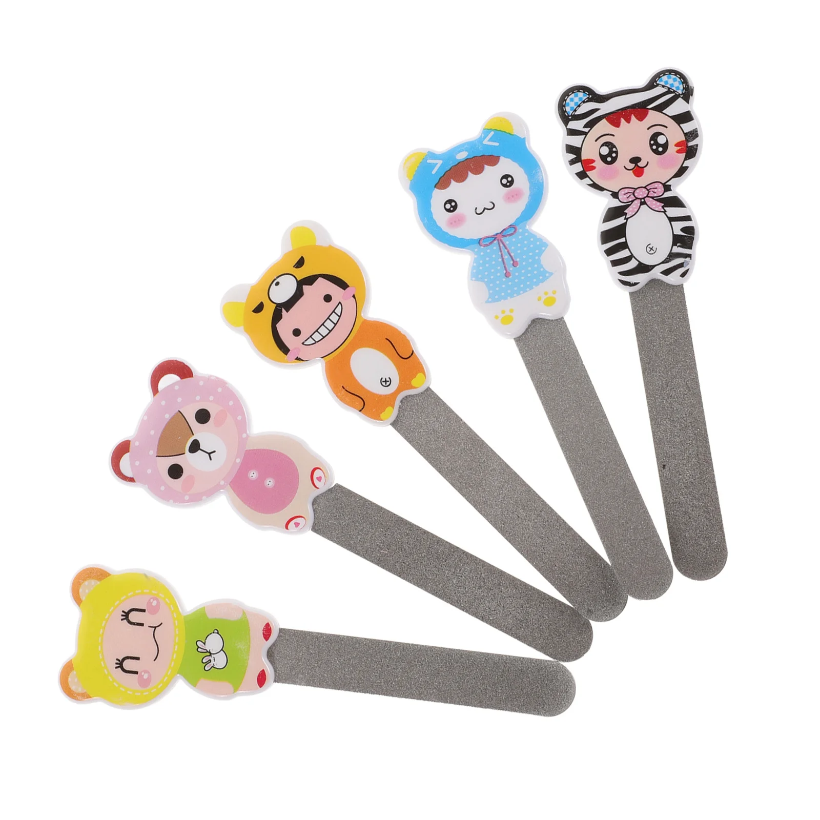 

5Pcs Nail File Stainless Steel Professional Sanding Nail Files Double Sided Portable Trimming Tools Fingernail File