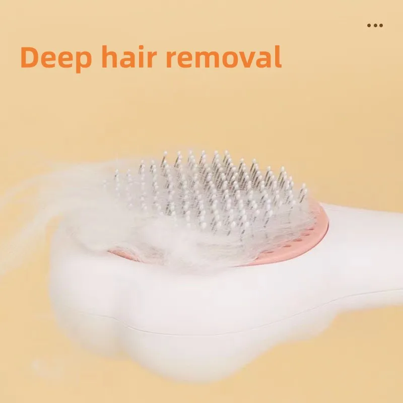 Cat Paw Design Pet Grooming Brush Soft Needle Massage Comb Self-clean Hair Remover for Cats Dogs Household Pet Tool view 4