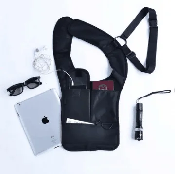 Reizen Veilig Anti-Theft Veiligheid Verborgen Onderarm Schoudertas Double-Tas Ontwerp Pouch Geheim Agent Schouder Telefoon Case portemonnee Tassen