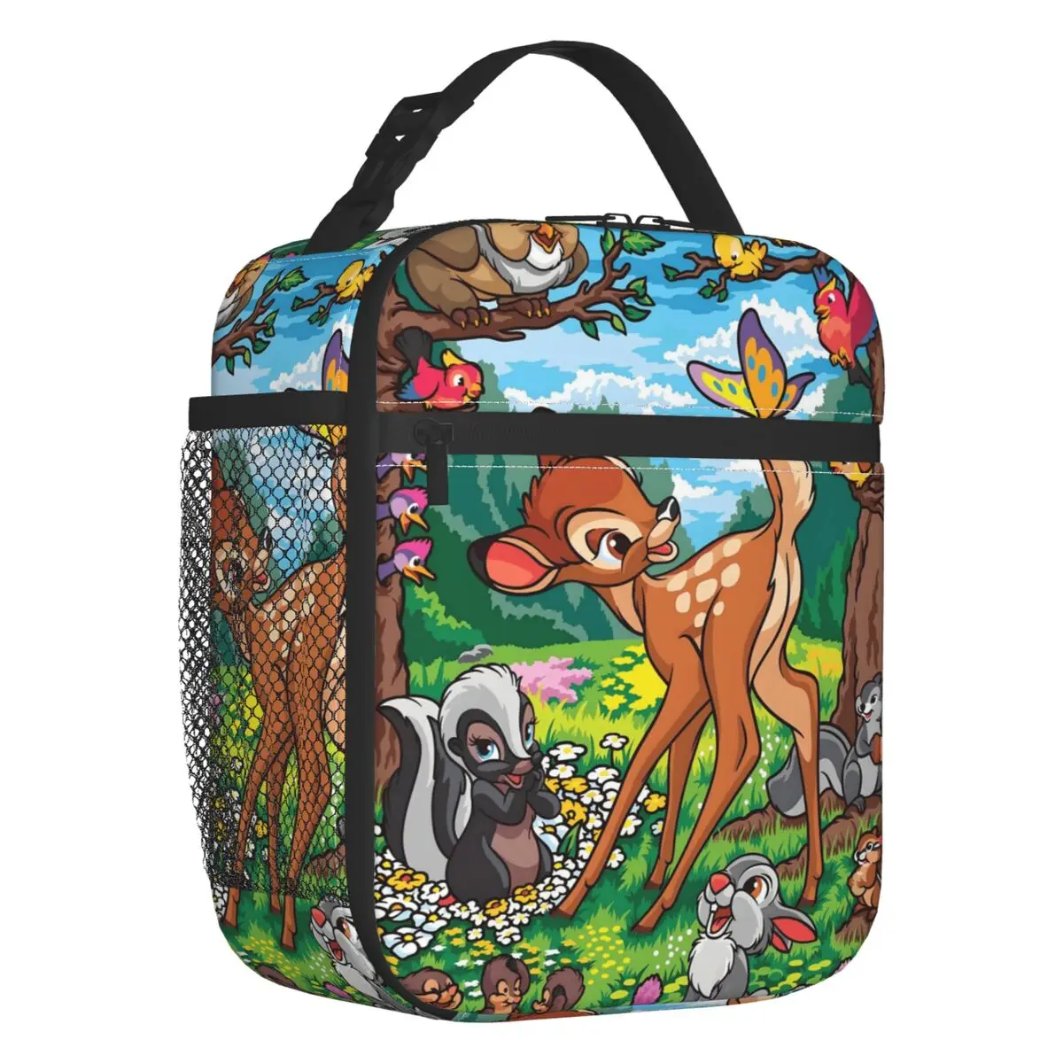 

Изготовленная на заказ изолированная сумка для обеда Bambi для школы, офиса, классическая печать животных, портативный холодильник, термобокс для бенто