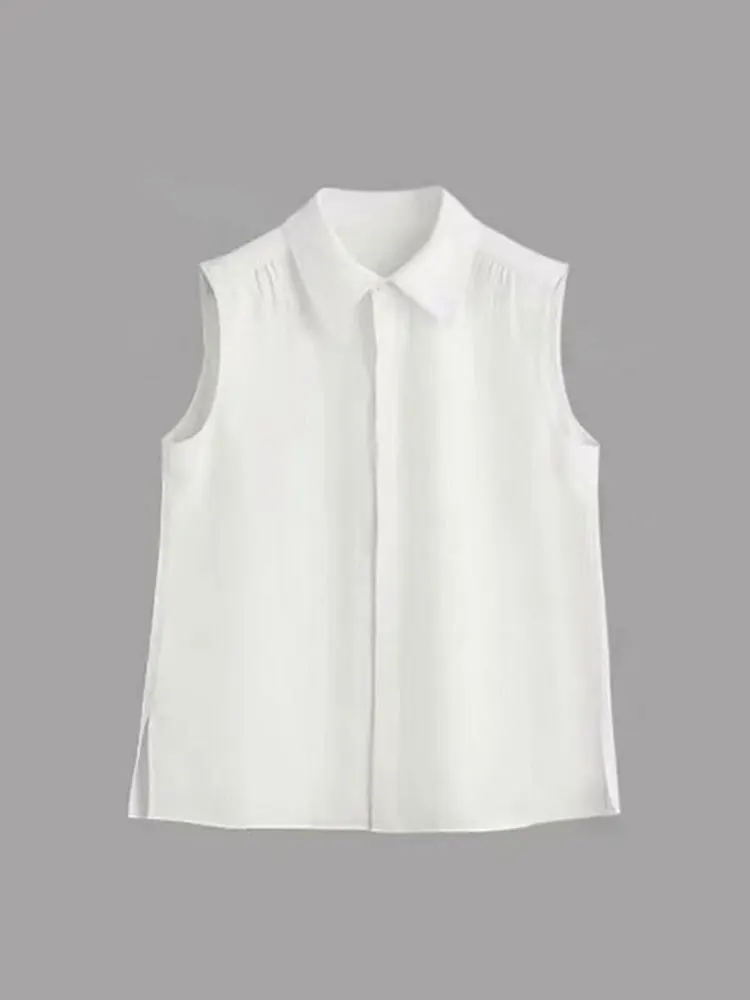 Wiosna 2025 Modna damska bluzka Svel, codzienna, do noszenia warstwowo, jako bielizna, styl koreański, luźny krój, detale z guzikami, poliester