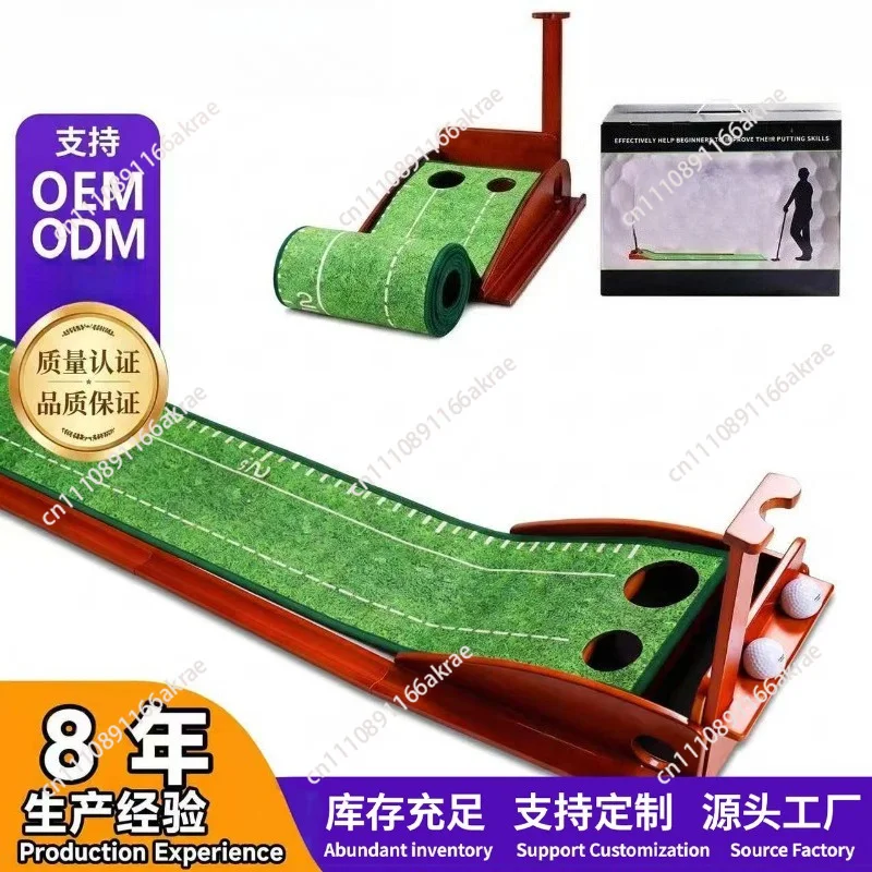 for Suede Practice Blanket Mahogany Solid with Track Golf Putter