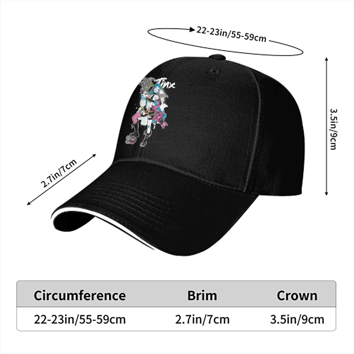 Acrane LOL sombrero Multicolor de Anime con visera, gorra Unisex con visera, Havoc Warrior Art, sombreros de protección Casuales