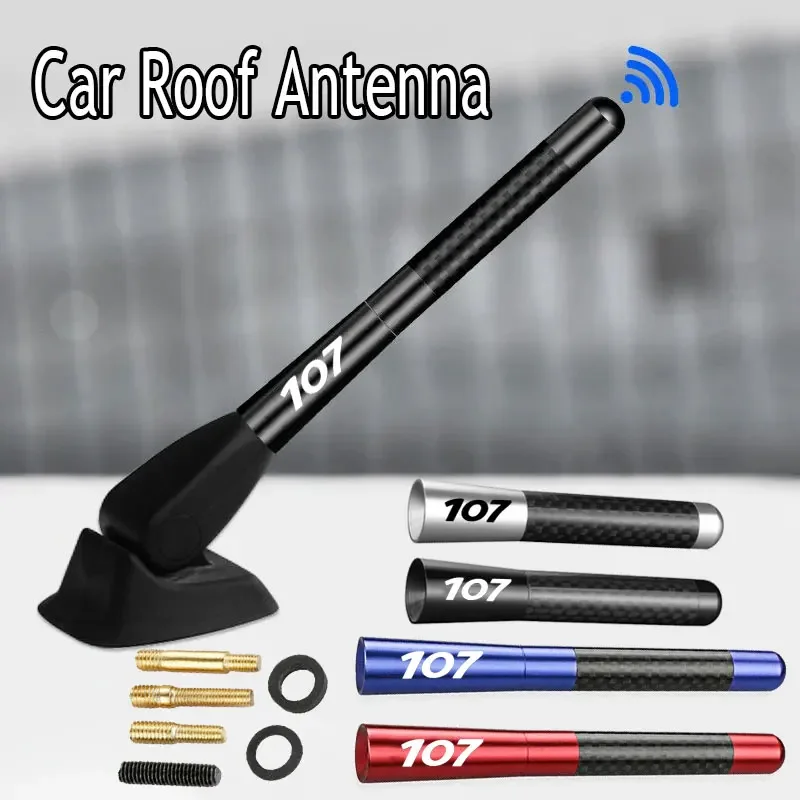 

8CM 12CM Car Roof Antenna Metal Receiving Antennas Exterior Tools for Peugeot 107 Logo 206 307 308 5008 2008 207 208 408