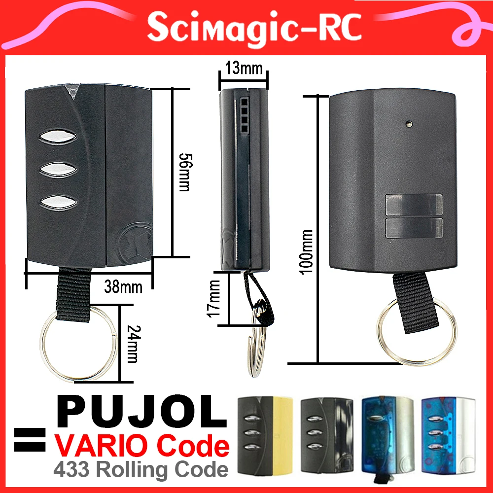 3 Styles Garage Remote Control Compatible PUJOL VARIO Code Black OCEAN MARS 433,92mhz Rolling Code Gate Door Command