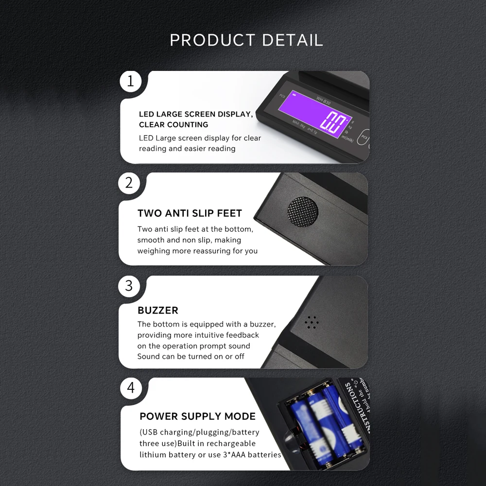 مقياس كهربائي للخبز قابل لإعادة الشحن مقاوم للماء IP67 ، مقياس مطبخ عالي الدقة ، عد التر وإيقاف التشغيل التلقائي ، 5 من 10 ، 10 #5