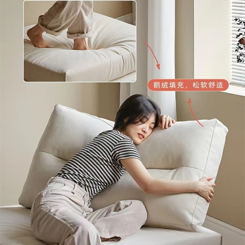 شقة صغيرة قابلة للإزالة والغسل من كتلة التوفو أريكة واحدة لغرفة المعيشة بدون مساند للذراعين تكنولوجيا وسادة حصير #4