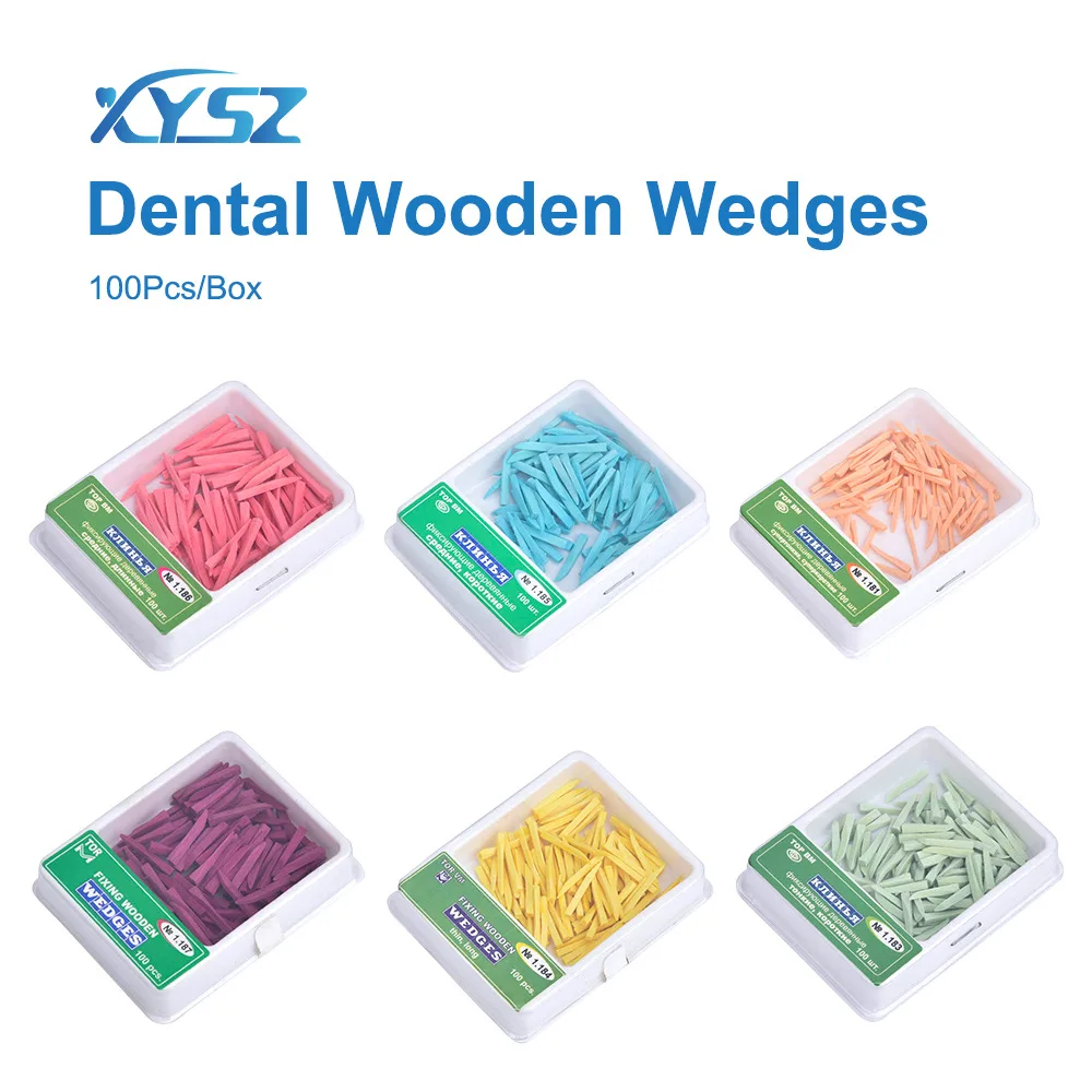 Wooden tooth wedges, filling aids tooth wedges, wooden wedges 100 pcs per box tooth wedges