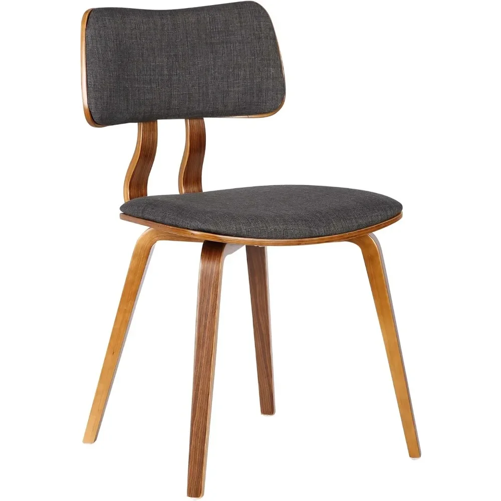 

Jaguar Dining Chair in Charcoal Fabric and Walnut Wood Finish,Charcoal/Walnut Finish 20D x 18W x 29H in