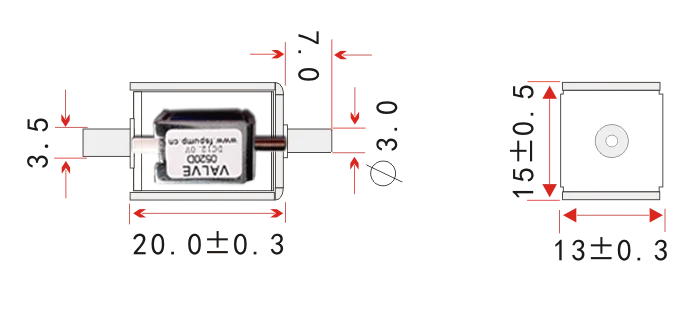 Magnetventil 0520C Small Mini Electric Solenoid Valve DC 6V 12V 24V N/O Normally Open Air Valve Low Noise Vent Valve Pressure Range 0 Pneumatik — Detail 1