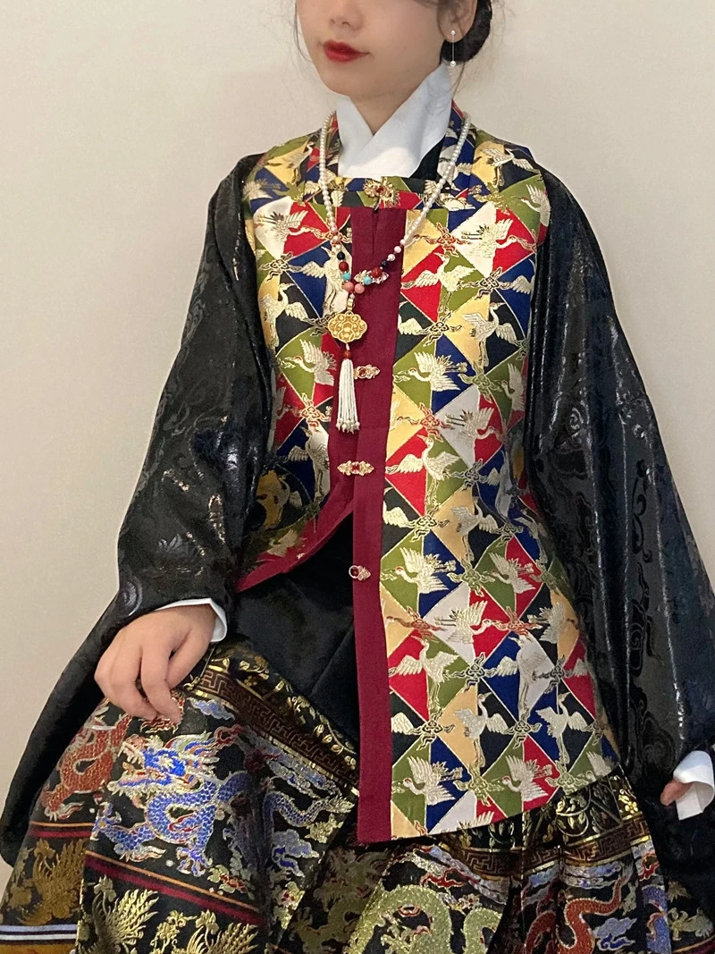 

Waterfield Original Ming Dynas Sle Hanfu Daily Autumn Winter New Arrival Square Collar Versatile Women's Traditional Costume