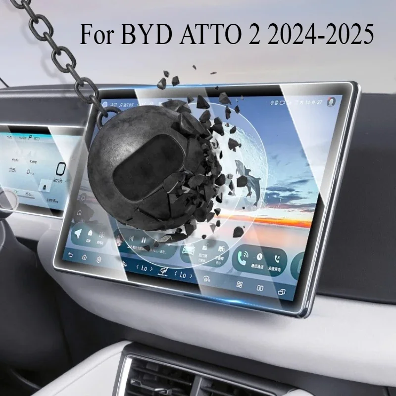 Screen Tempered Film For BYD YUAN PRO ATTO 2 2024-2025 Instrument Display High Definition Film Central Control Protection Film