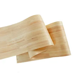 Natural Rubber Wood Veneer Decorative Renovation Furniture Veneer 20*240cm