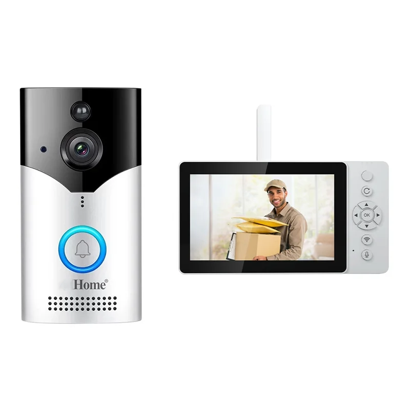 N08R-videoportero gran angular de 120 grados, visor Visual de puerta, cámara SH054, pantalla de 5 pulgadas, 4MP, 1440P, HD, timbre WIFI inalámbrico