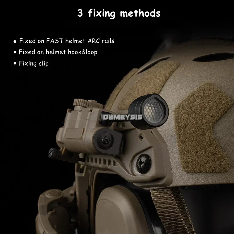 ไฟฉายติดหมวกยุทธวิธี ไฟแฟลช สีแดง เขียว น้ำเงิน ขาว อินฟราเรด ไฟ IFF สำหรับล่าสัตว์ ตกปลา ไฟ LED เสริม