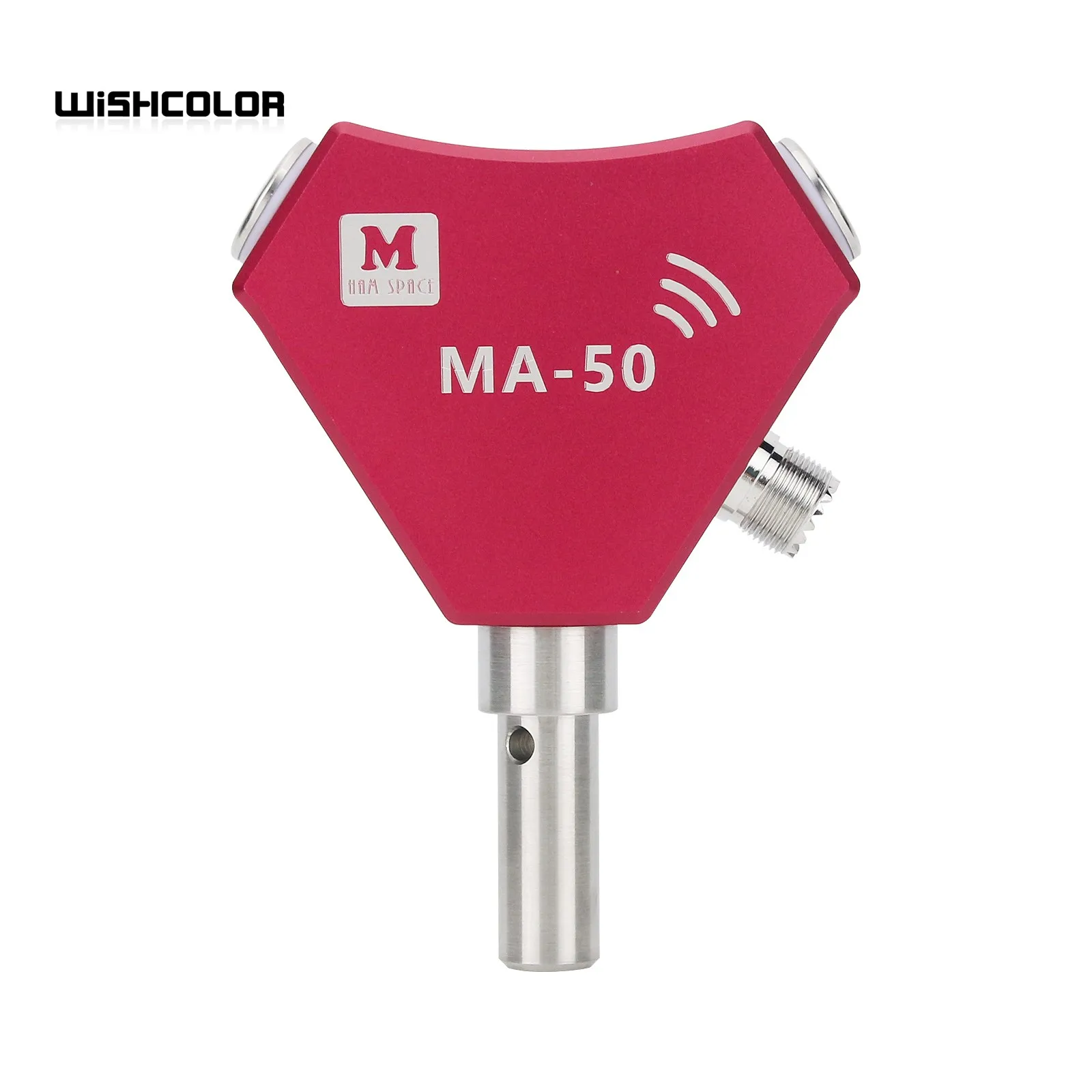 Wishcolor Red/Bule Ma-50 14-50MHz 200W 50ohms เสาอากาศแบบยืดหดได้แบบพกพาขั้วต่อตัวเมีย V1.0