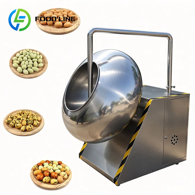 Candy Coating Machine Sugar Panning Pan Nut Coater Commercial Almond Cashew Snacks Customized
