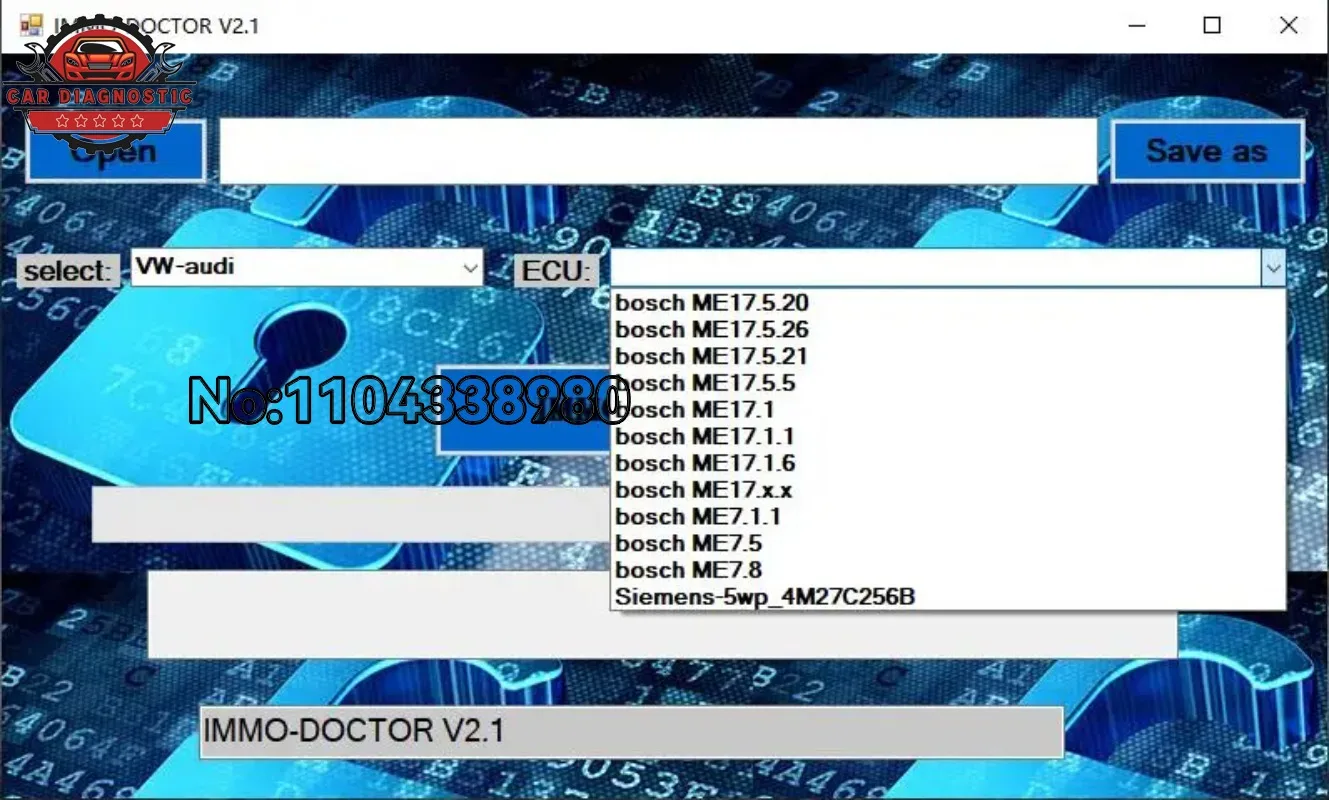 Hot IMMO DOCTOR V2.1 With Unlimited KEYGEN Immo-Off MULTI BRAND Immo Delete Software for ME17 MH72 MH83 MH82 MEG17 MED17 EDC17