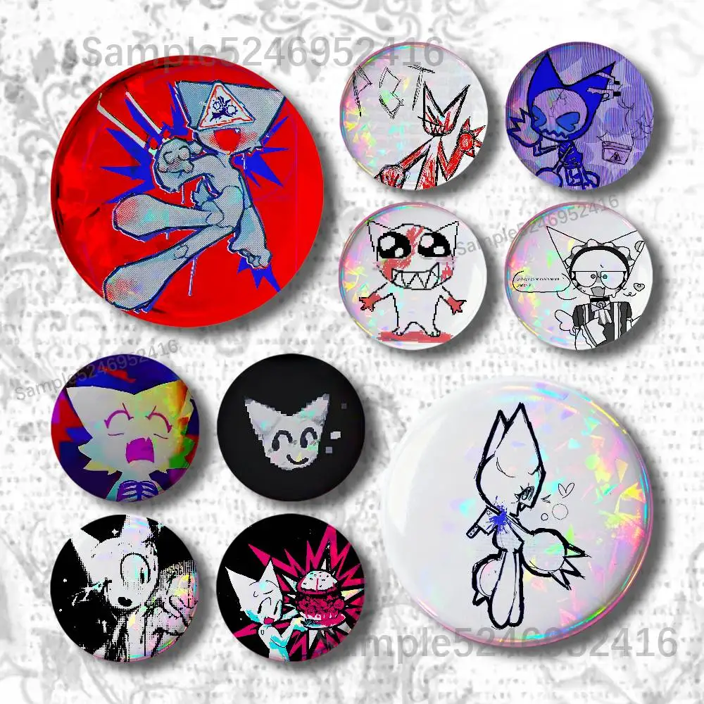 F-Femtanyl MAN BITES DOG Creature Button Pin Collar Brooch Creative Clothes Jewelry Decor Metal Gift Hat Badge Lapel